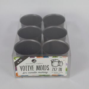 Northern Lights - 2x2 Metal Votive Candle Molds for Candle Making (6 Count)